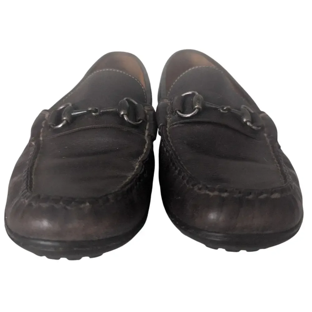 Martin Dingman Bill Water Buffalo‎ Horse Bit Driving Loafers Brown Men 9 Luxury